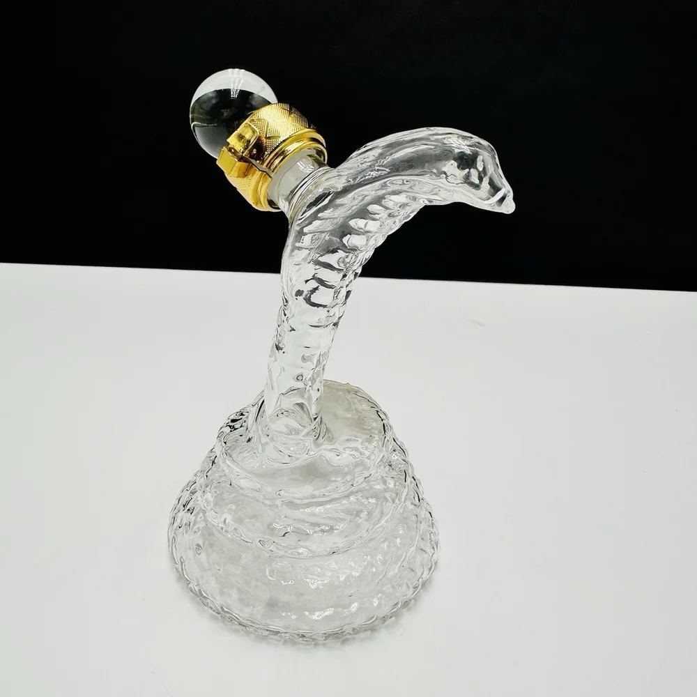 Emperor Napoleon Brandy XO Clear Glass Empty Snake/Cobra Shape Bottle